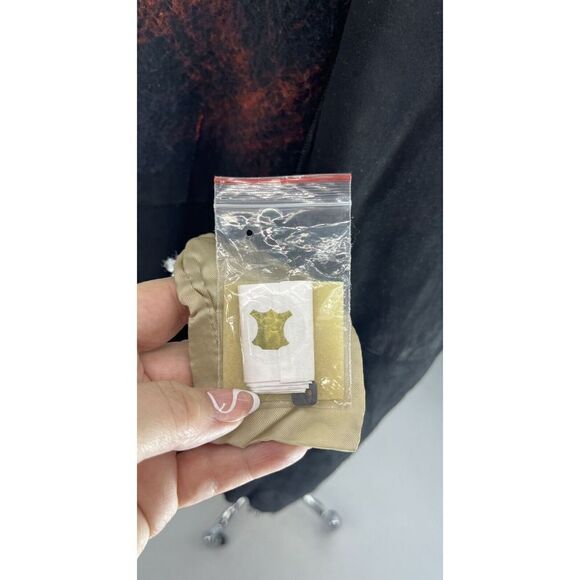 Free People Black Leather Jacket Size Large Suede Buffalo Plaid Grunge Dark Acad - Picture 8 of 16